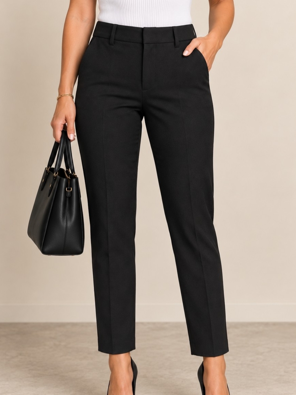 Liverpool Kelsey Trouser Black Knit Stretch Petite 4/27P NWT